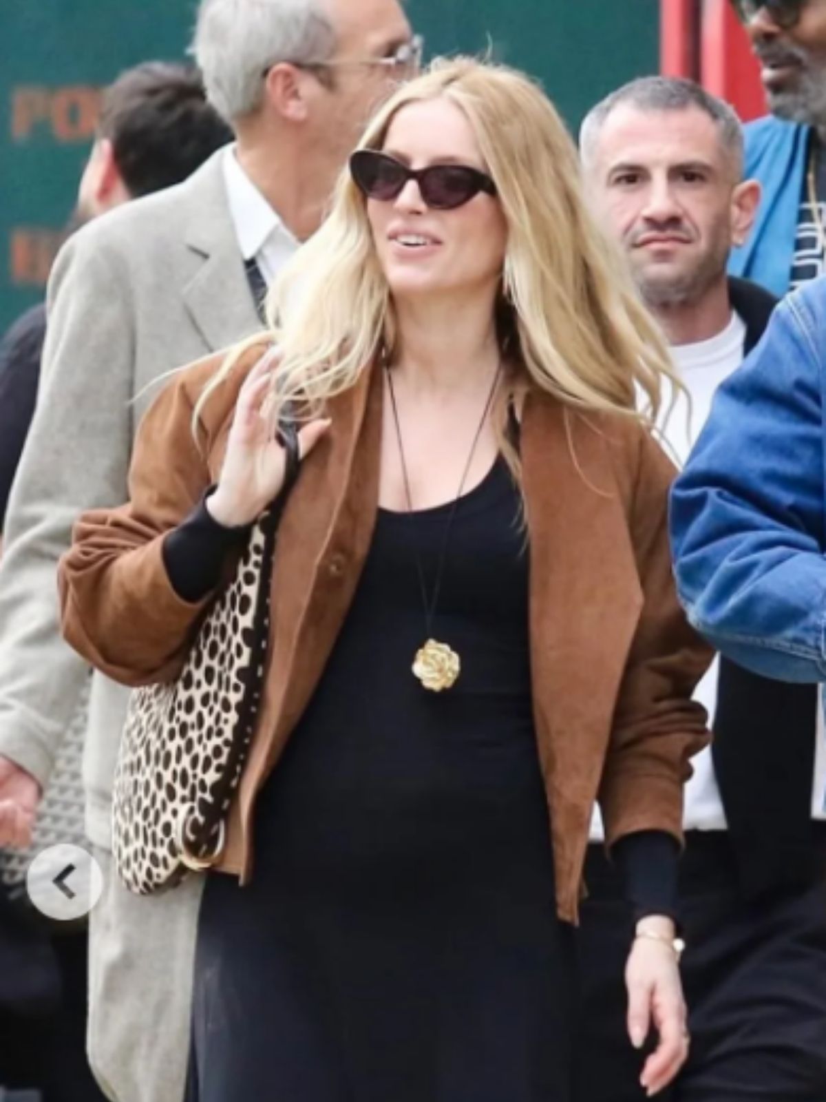 NYC Annabelle Wallis Brown Suede Leather Jacket