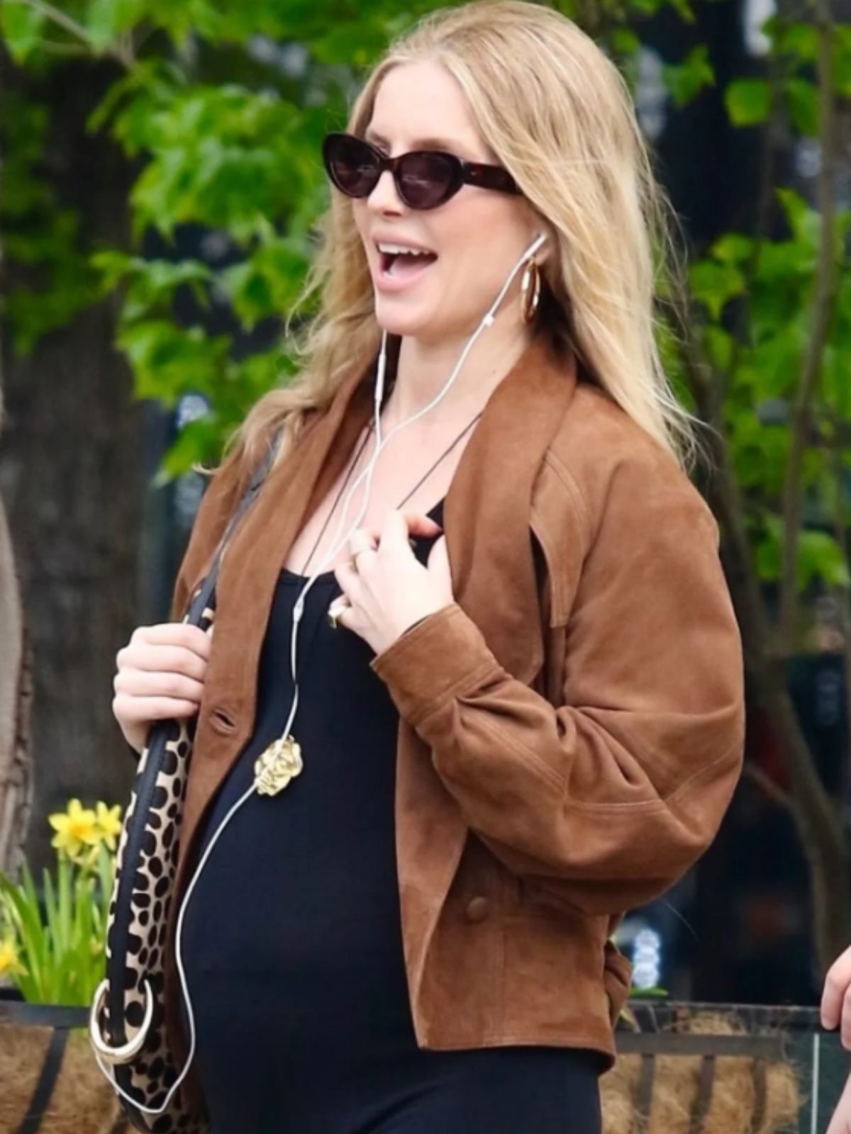 NYC Annabelle Wallis Brown Suede Leather Jacket