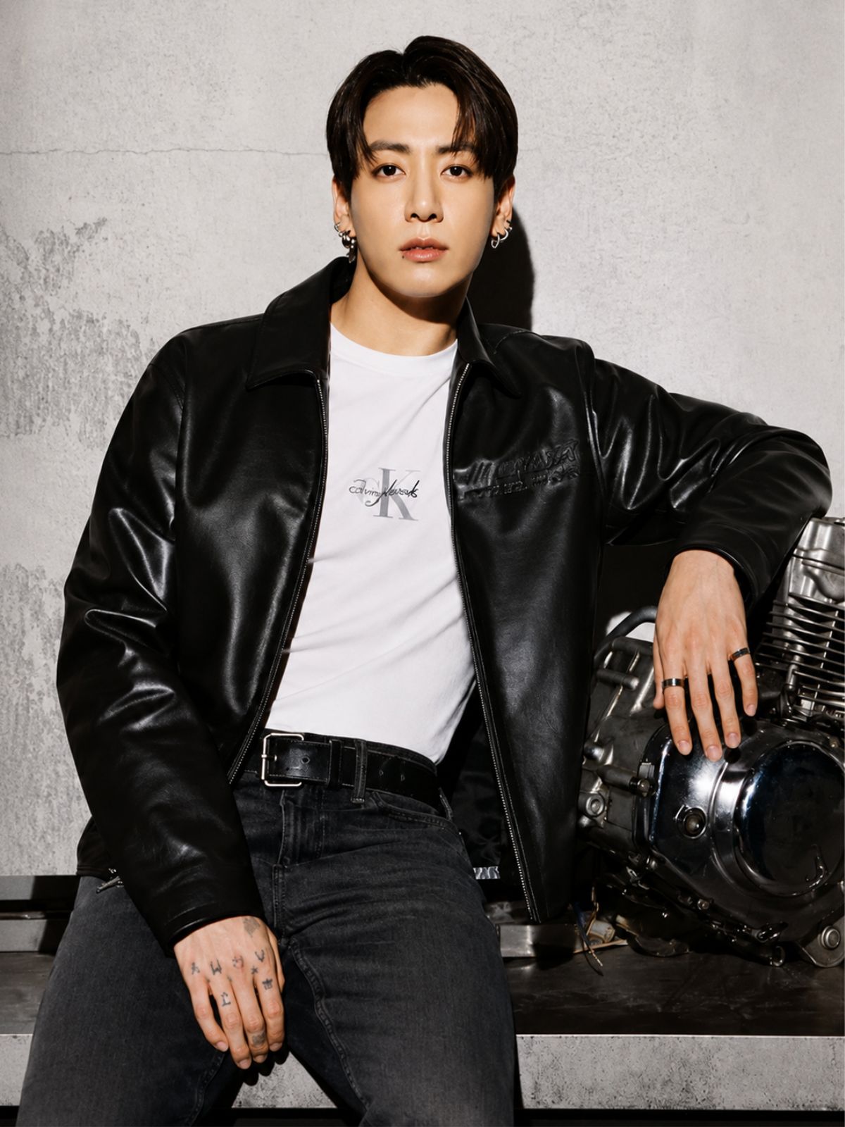 NYC Jeon Jung-kook Black Leather Jacket