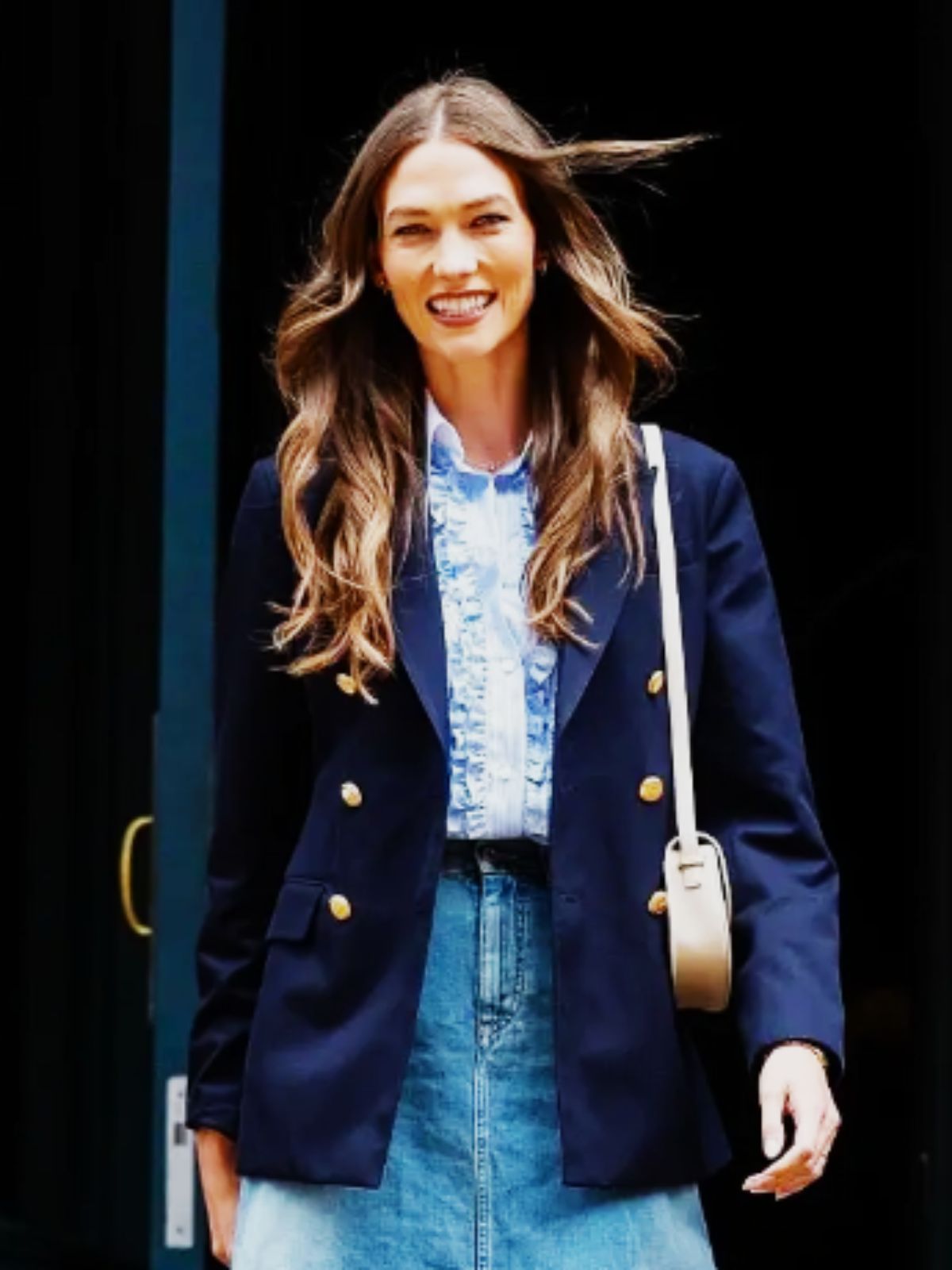 NYC Karlie Kloss Navy Blue Blazer