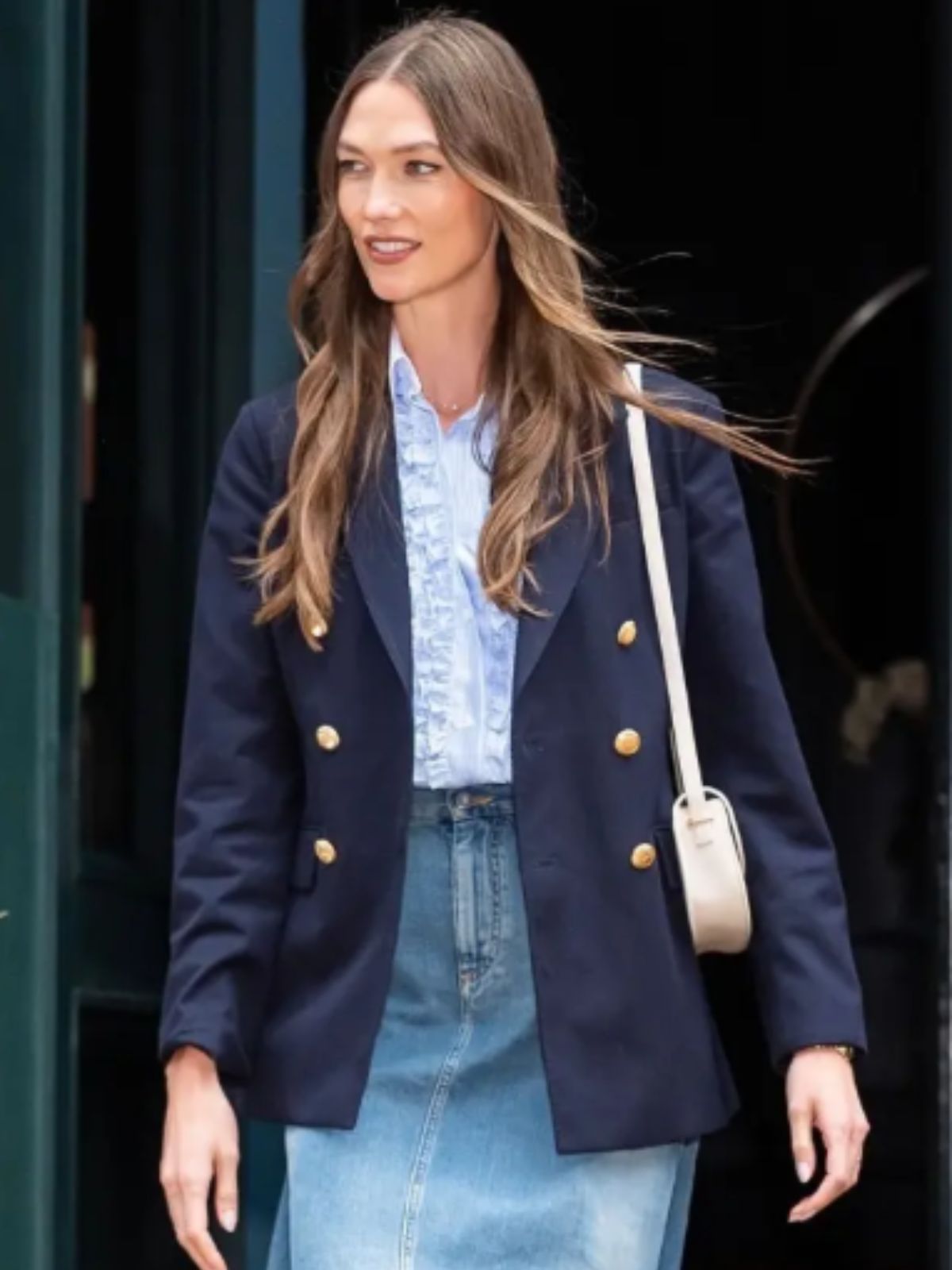 NYC Karlie Kloss Navy Blue Blazer