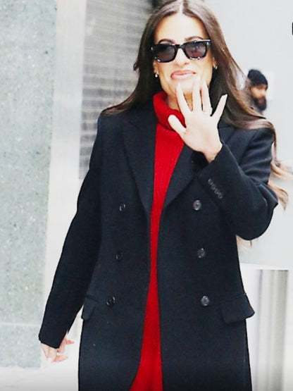 NYC Lea Michele Black Wool Coat