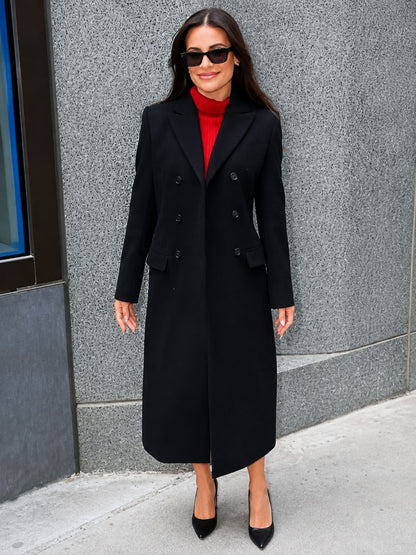NYC Lea Michele Black Wool Coat