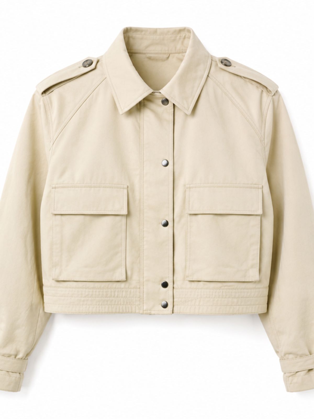 NYC Millie Bobby Brown Beige Cotton Jacket
