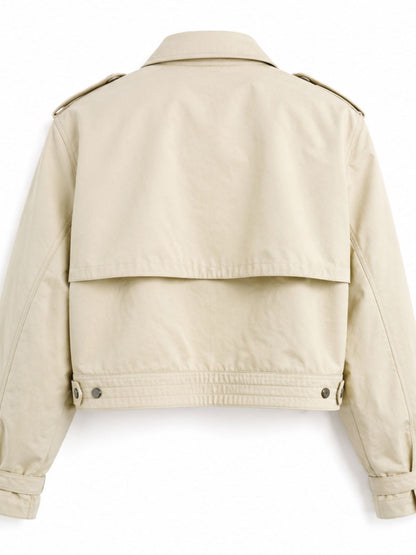 NYC Millie Bobby Brown Beige Cotton Jacket