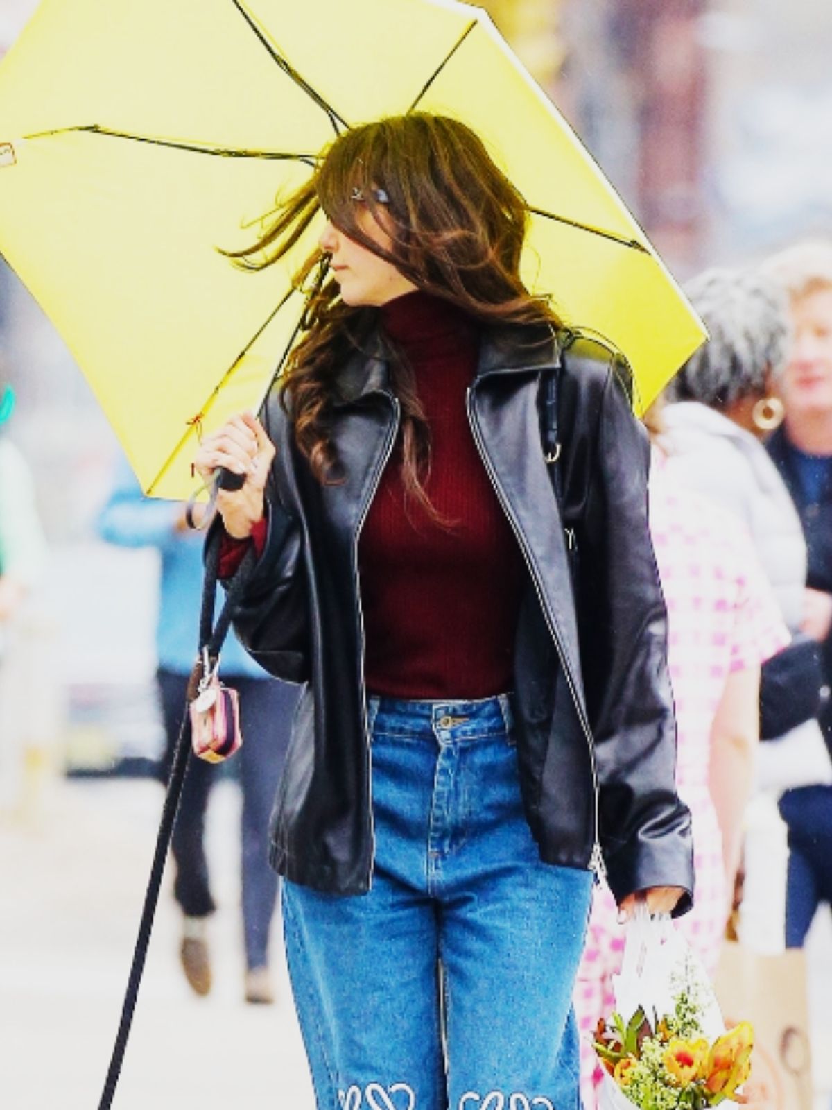 NYC Nina Dobrev Black Leather Jacket