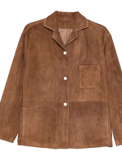 NYC Zoe Kravitz Brown Suede Leather Jacket