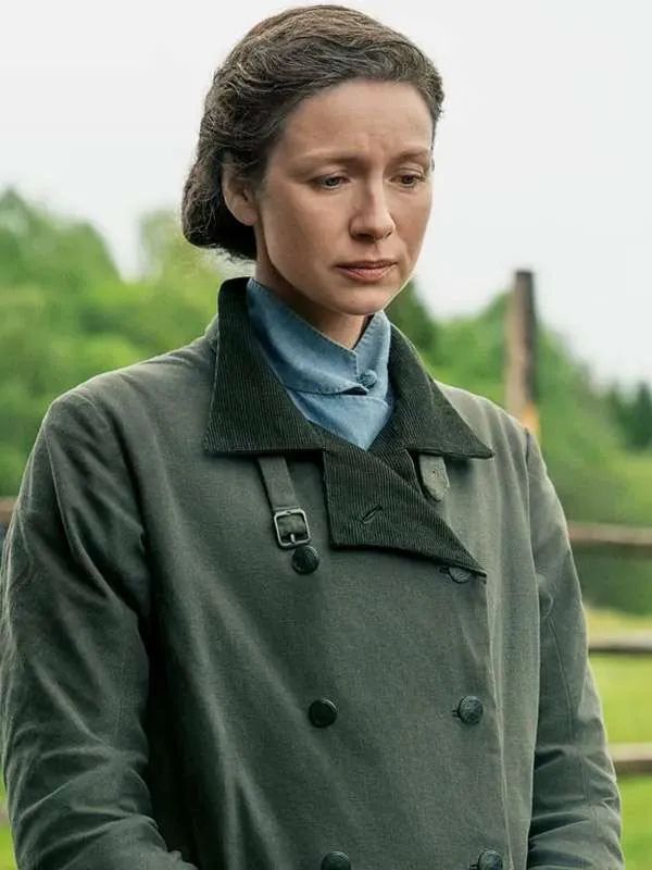 Outlander S07 Claire Randall Green Wool Coat