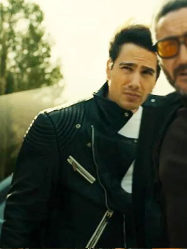 Pau Simon Billionaires’ Bunker Black Biker Leather Jacket