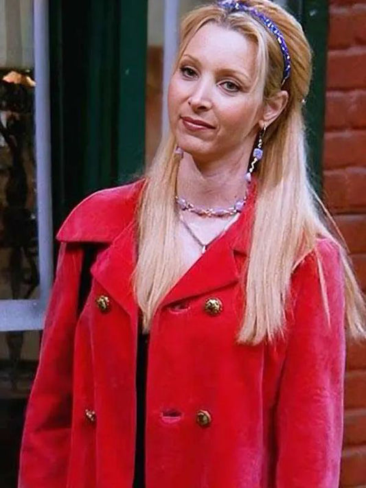 Phoeba Buffay Friends Red Wool Coat