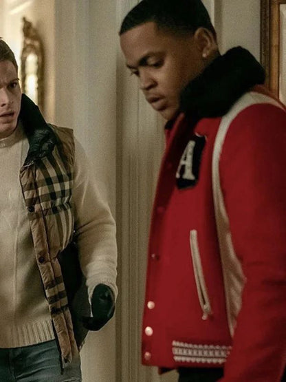 Power Book II Ghost S03 Tariq St. Patrick Red Bomber Jacket