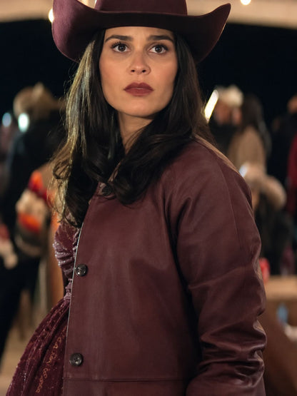 Ransom Canyon Ellie Estevez Burgundy Leather Jacket