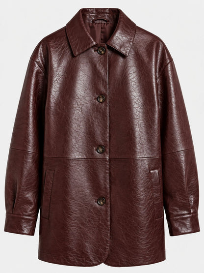 Ransom Canyon Ellie Estevez Burgundy Leather Jacket