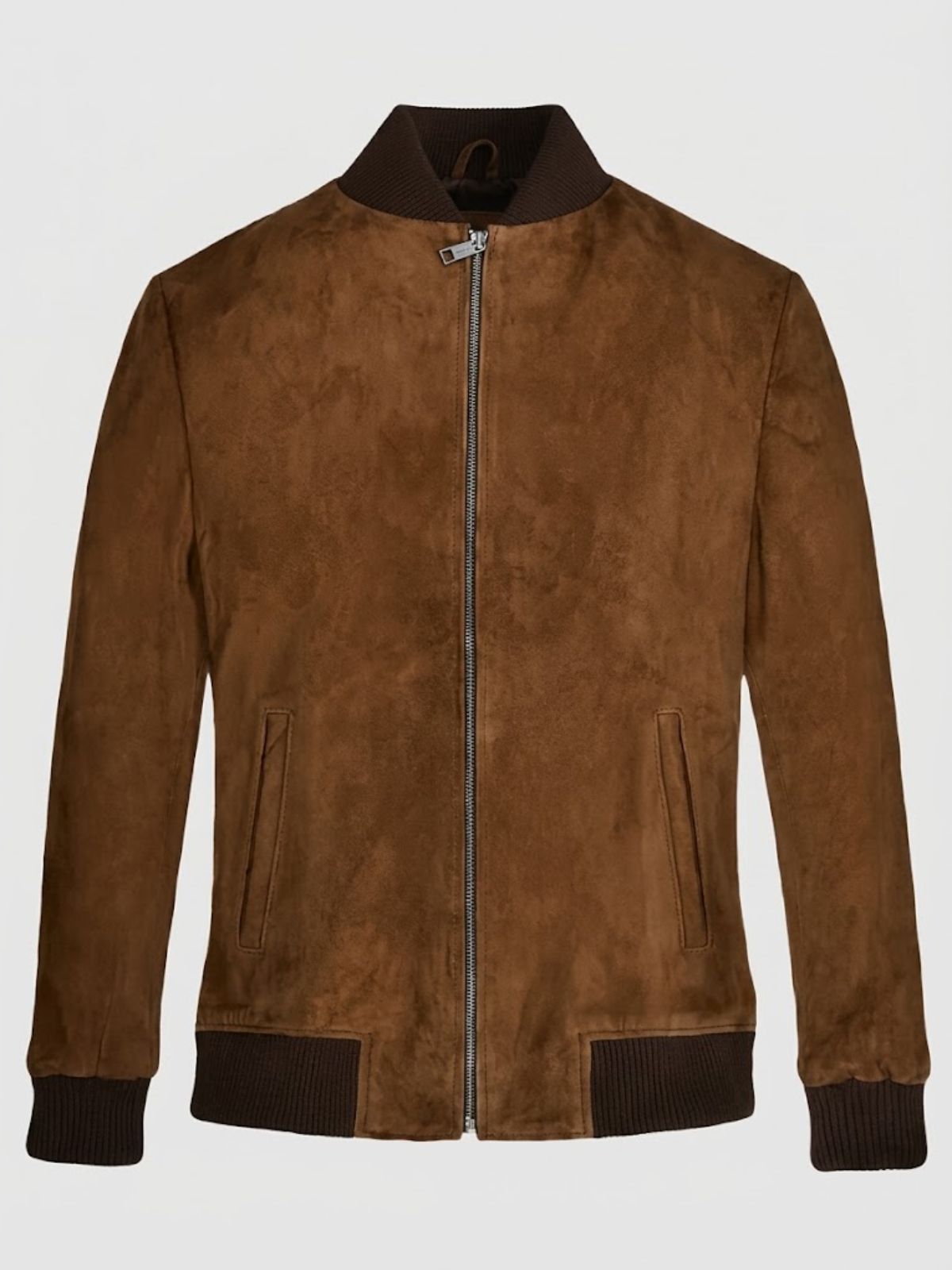 Ride or Die Jamie Parker Brown Suede Leather Bomber Jacket