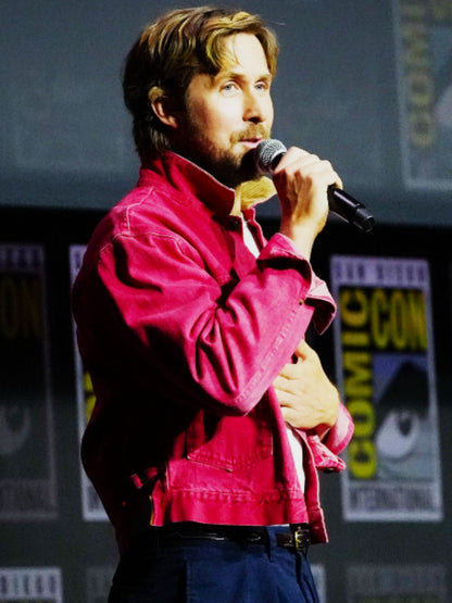 Ryan Gosling Comic Con Red Denim Jacket