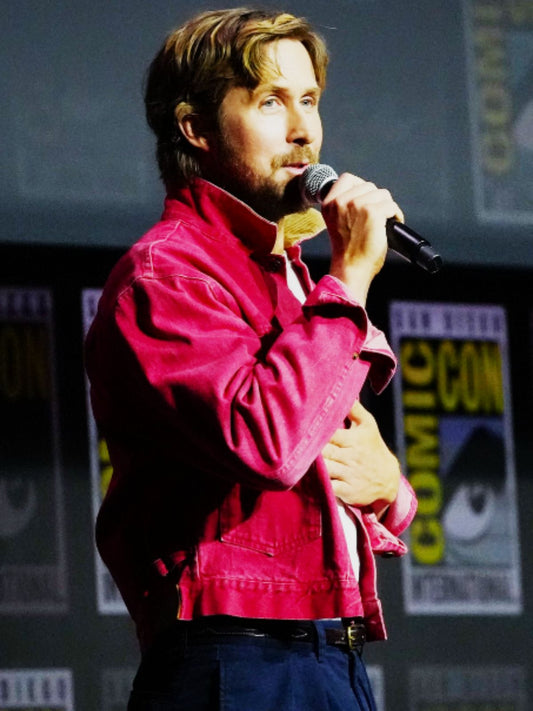 Ryan Gosling Comic Con Red Denim Jacket