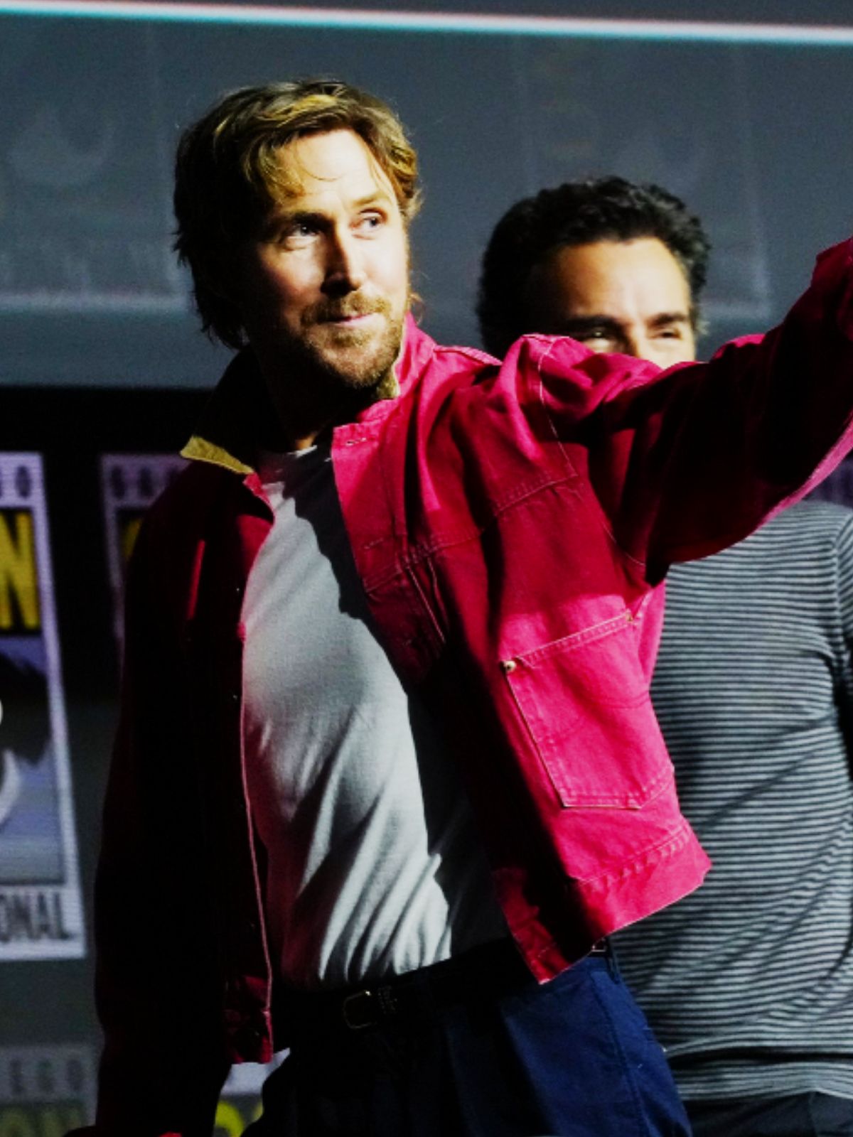 Ryan Gosling Comic Con Red Denim Jacket