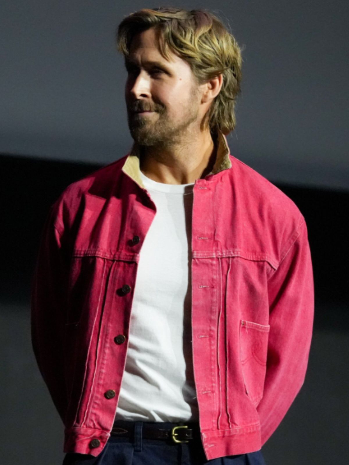 Ryan Gosling Comic Con Red Denim Jacket