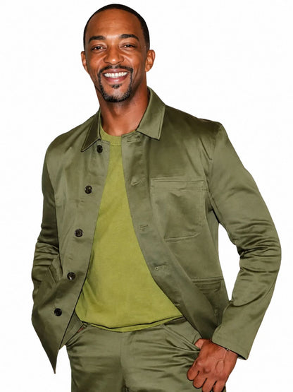 San Diego Comic-Con Anthony Mackie Olive Green Jacket