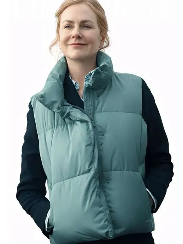 Scarpetta Nicole Kidman Sea Green Puffer Vest