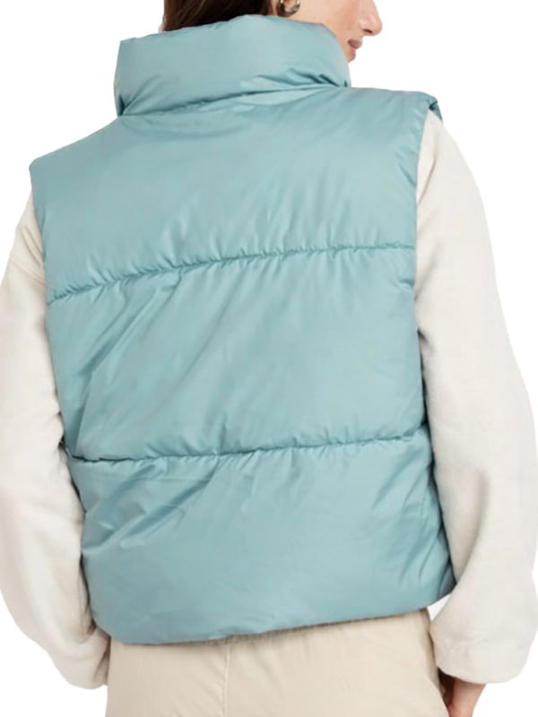 Scarpetta Nicole Kidman Sea Green Puffer Vest