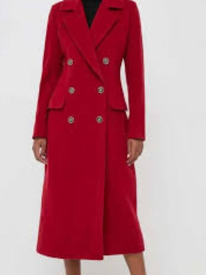 Selling Sunset S08 Nicole Young Red Wool Coat