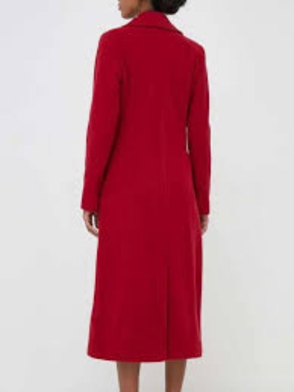 Selling Sunset S08 Nicole Young Red Wool Coat