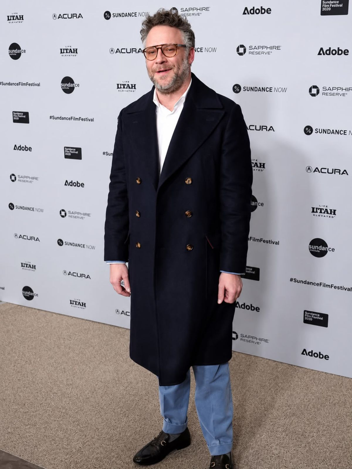 Seth Rogen The Invite Black Wool Coat