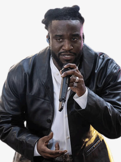Shaboozey NBC’s Today Black Leather Blazer