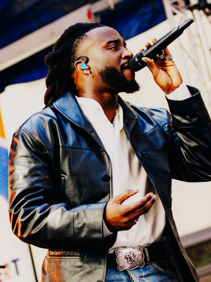 Shaboozey NBC’s Today Black Leather Blazer