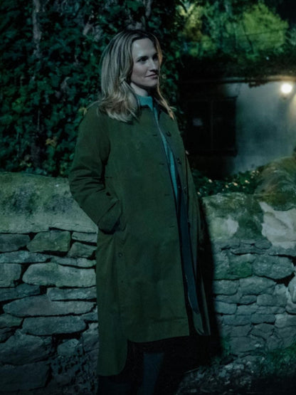 Slow Horses Ruth Bradley Green Cotton Trench Coat