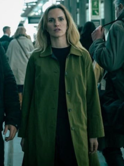 Slow Horses Ruth Bradley Green Cotton Trench Coat