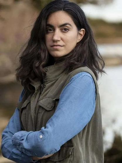 Sofia Barclay Lynley S01 Green Cotton Vest Jacket