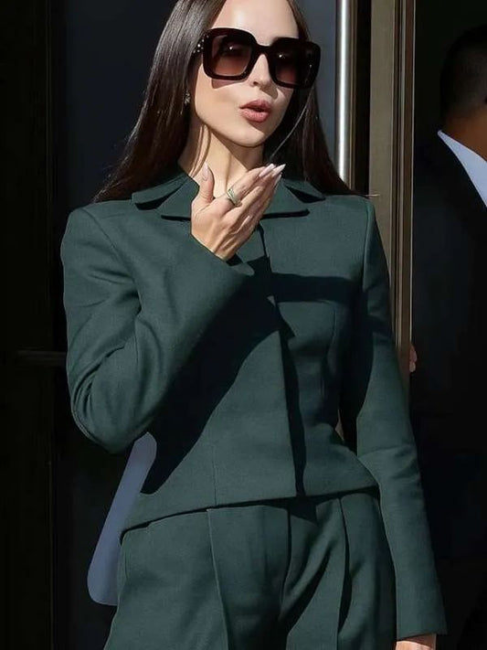 Sofia Carson New York City Green Blazer