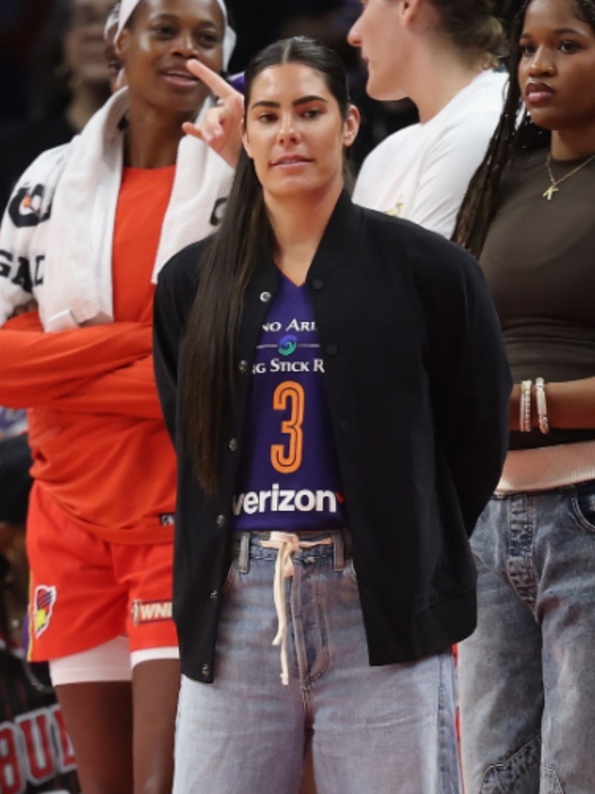 Star Guard Kelsey Plum Black Bomber Jacket