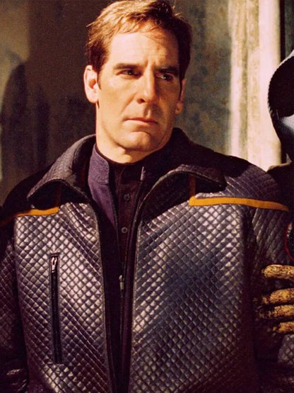 Star Trek Enterprise Away Team Gray Leather Jacket
