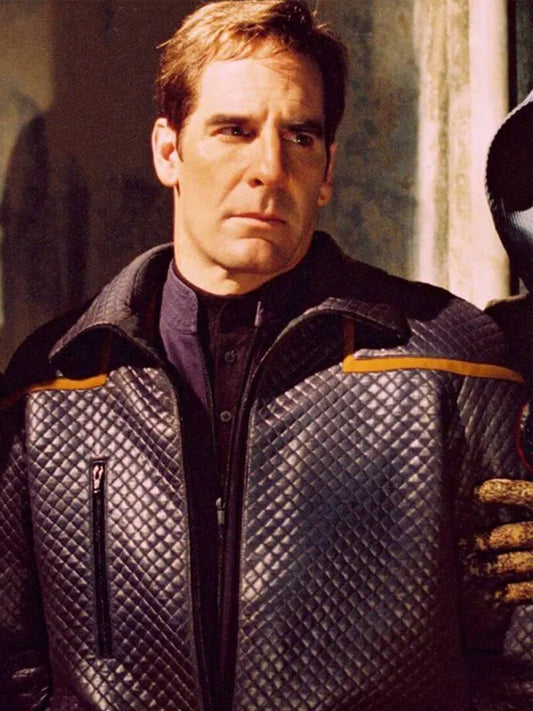 Star Trek Enterprise Away Team Gray Leather Jacket