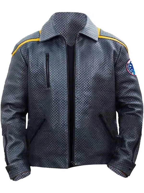 Star Trek Enterprise Away Team Gray Leather Jacket