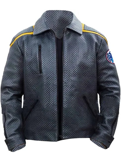 Star Trek Enterprise Away Team Gray Leather Jacket
