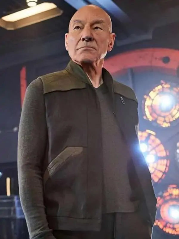 Star Trek Jean Luc Picard SO 1 Black Leather Vest
