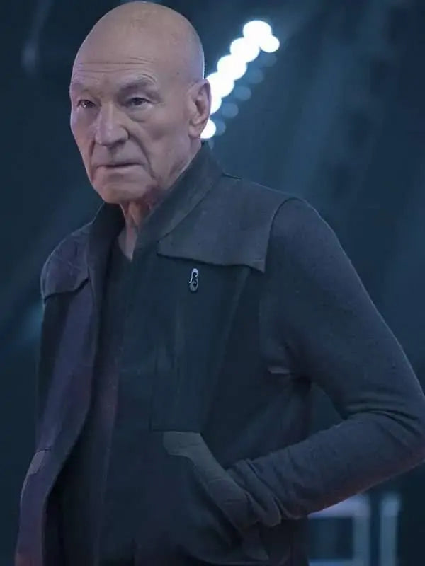Star Trek Jean Luc Picard SO1 Black Leather Vest