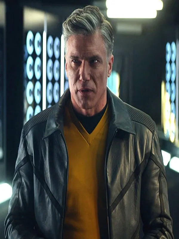 Star Trek Strange New Worlds Black Leather Jacket
