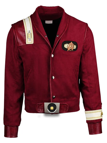 Star Trek The Final Frontier Captain Kirk Red Bomber Jacket