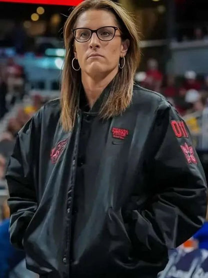 Stephanie White Stranger Things S05 Black Bomber Jacket