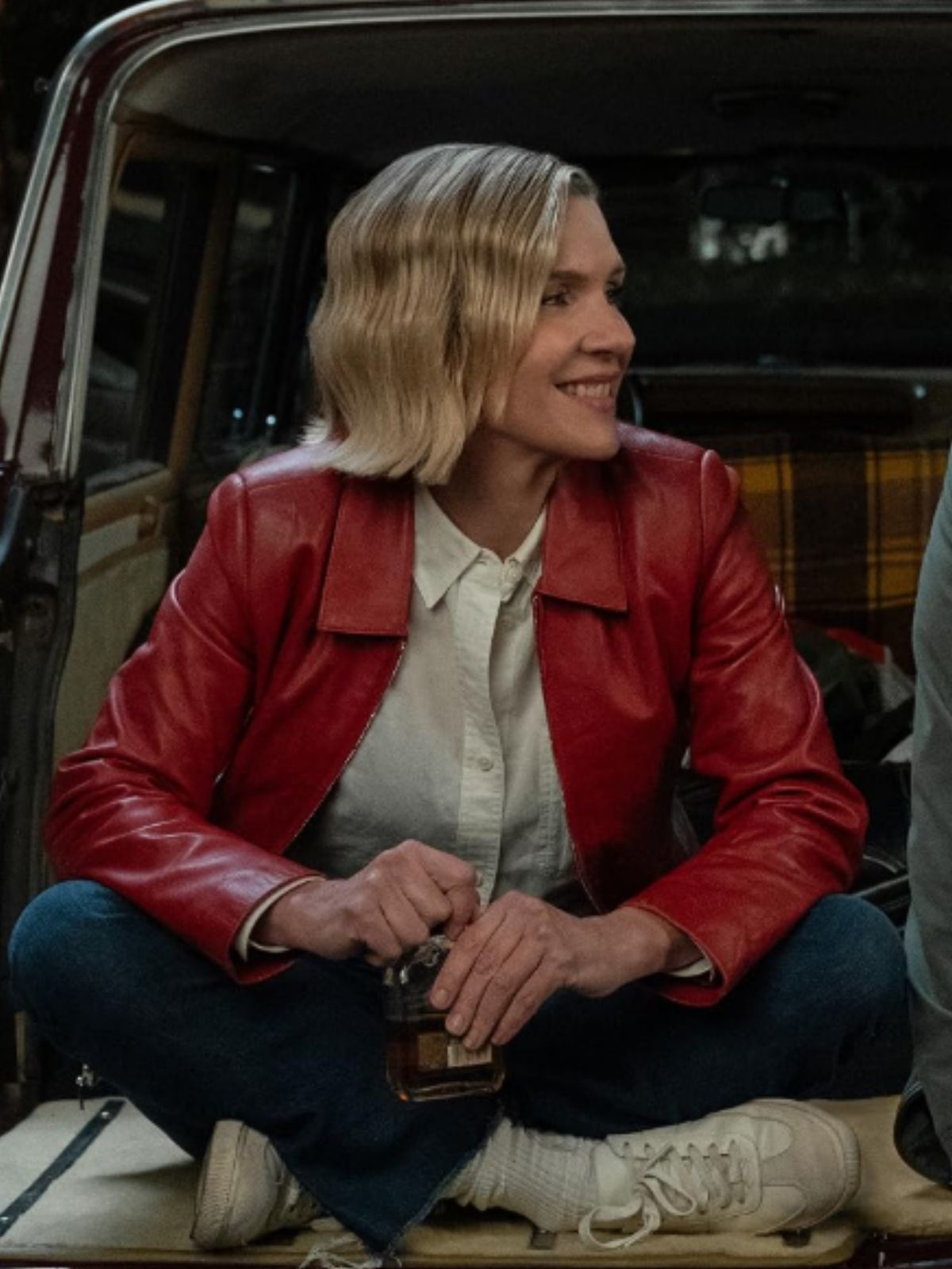 Stick Rhea Seehorn Red Leather Jacket