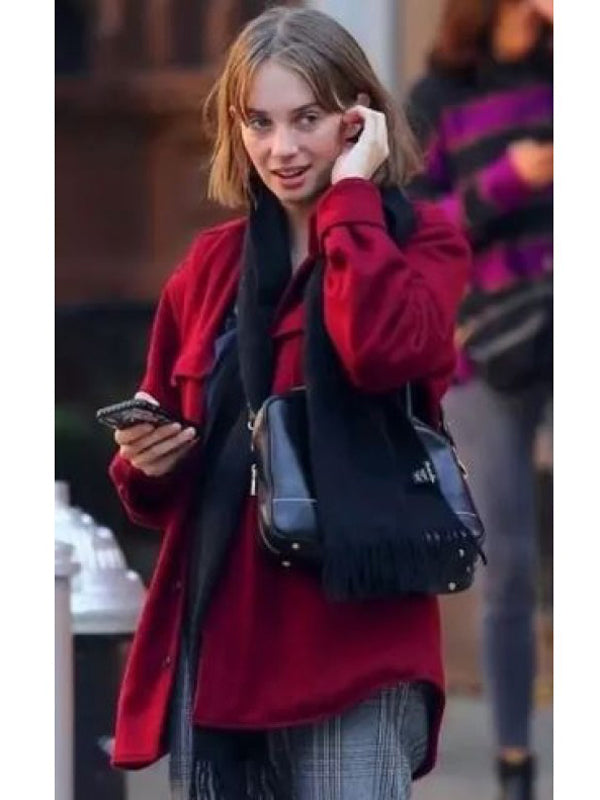 Stranger Things Robin Buckley Red Wool Jacket