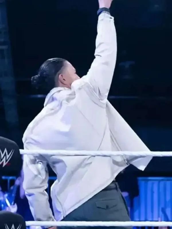 Street Fighters Event Roman Reigns White Cotton Jacket
