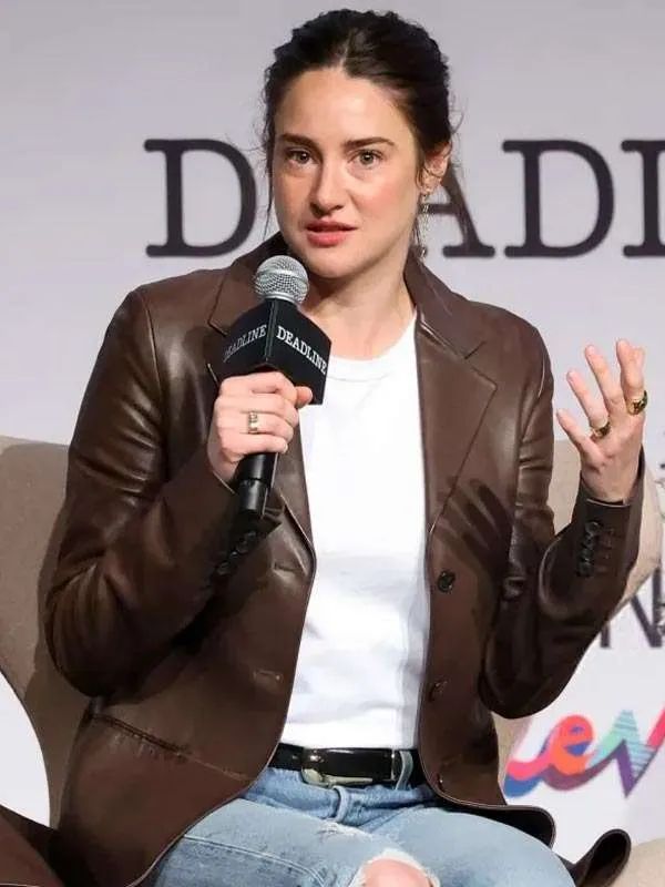 Street Style Los Angeles Shailene Woodley Brown Leather Coat