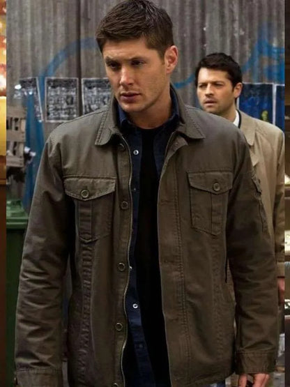 Supernatural Dean Winchester Grey Cotton Trucker Jacket