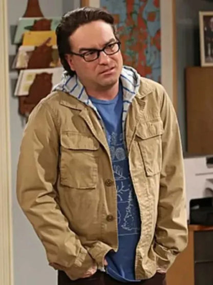 The Big Bang Theory Johnny Galecki Brown Cotton Jacket